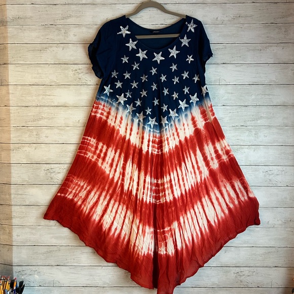 Cocoom Other - American Flag Summer Patriotic Red White And Blue Beach Cover Up